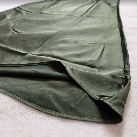 New women's  S  J Crew Gwyneth slip midi skirt in Utility Green - Picture 4 of 10